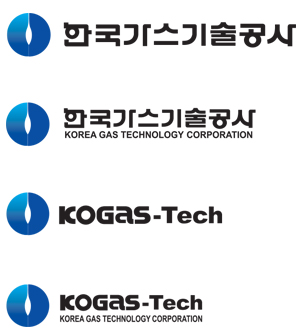 시그니처/좌우조합 이미지이며 첫번째 로고부터  한국가스기술공사, 한국가스기술공사korea gas technology corporation, KOGAS-Tech, KOGAS-Tech korea gas technol ogy corporation 나열 순서